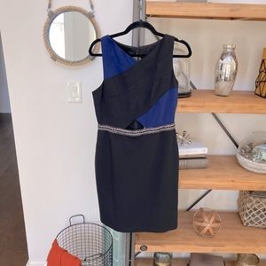 Pamella Roland black and blue dress
